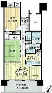 ライオンズプラザ小田急相模原【12階】の間取り