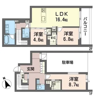 シャーメゾンステージ柿の木坂【1階】の間取り