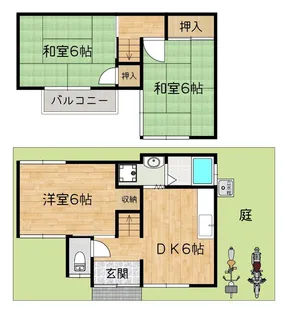 滋賀県大津市藤尾奥町【一戸建】の間取り