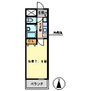 トワニマンション【5階】の間取り