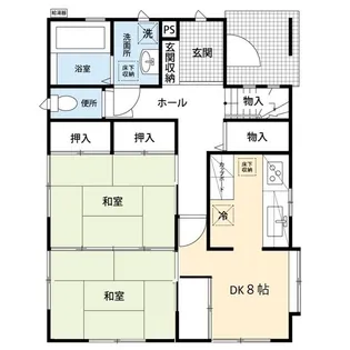 シャルール妻田【1階】の間取り