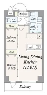 GRAN PASEO 谷在家【3階】の間取り