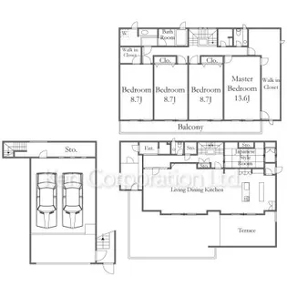 東京都大田区田園調布3【一戸建】の間取り