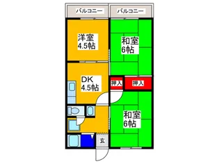 ハウスエイト【2階】の間取り