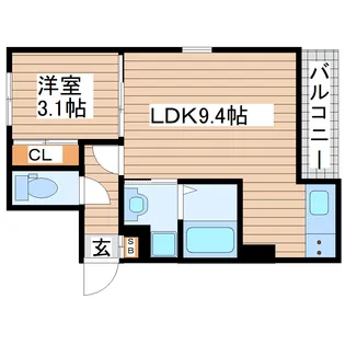 ソルテ二軒茶屋【1階】の間取り