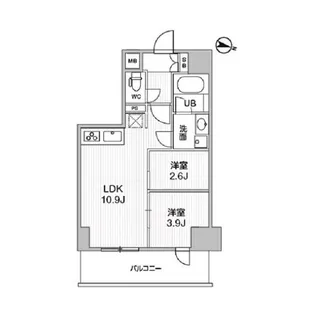 東京都足立区千住河原町【マンション】の間取り