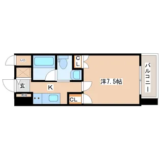 エルスタンザ広瀬通RESIDENCE【7階】の間取り