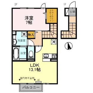 グラン ストリーツA【2階】の間取り