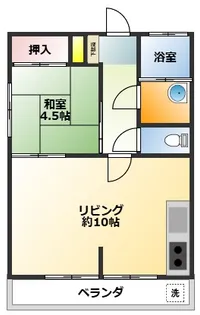 岡野マンション【1階】の間取り