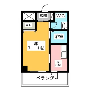 フロンティアタワー名駅南【3階】の間取り