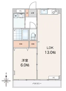 アーバンスクエア栗原【3階】の間取り