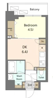 S-RESIDENCE新宿早稲田avelis【6階】の間取り