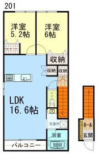 仮)木場1丁目谷上アパート【1階】の間取り