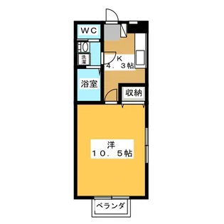 メゾン川田【1階】の間取り