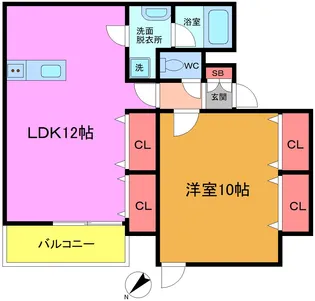 メゾンドール【3階】の間取り
