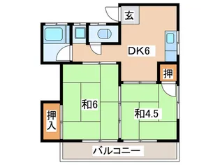 わかば荘【2階】の間取り