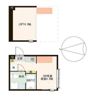 ハーモニーテラス春日町VI【1階】の間取り