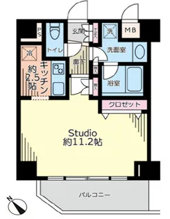 ダイナシティ文京根津【6階】の間取り