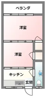 丸幸荘【2階】の間取り