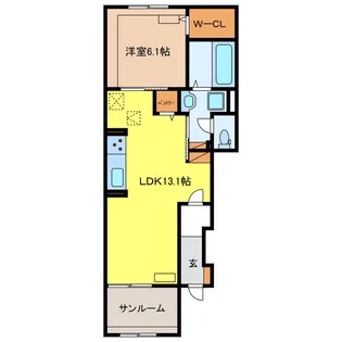 クロス・コート【1階】の間取り