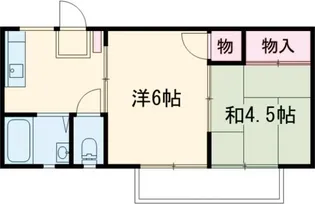 福正ハイツC(2DK)【2階】の間取り