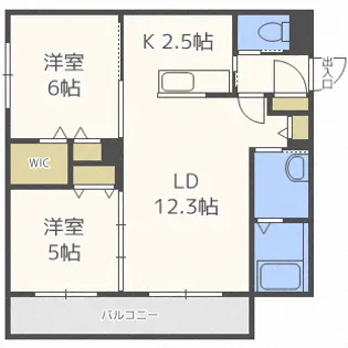 Posh発寒(ポッシュ発寒)【1階】の間取り