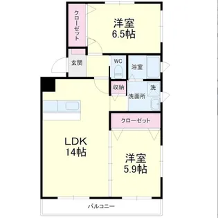 ハイツ・キノト【3階】の間取り