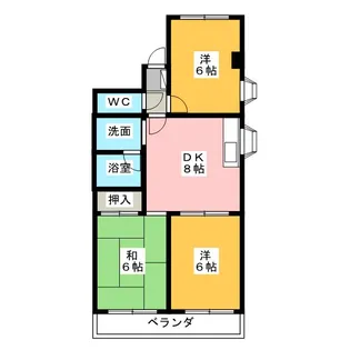 シャトーレ滝の水【1階】の間取り
