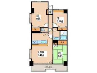 スアイナ-カ-ウ3【4階】の間取り