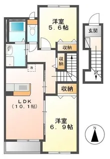 レヴァータ ドルチェ(Levata Dolce)【2階】の間取り