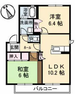 ハピネス不動院 A棟【1階】の間取り