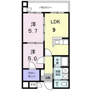 パールヒルズ入江町【5階】の間取り