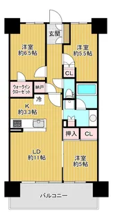 プラウド新潟米山【11階】の間取り