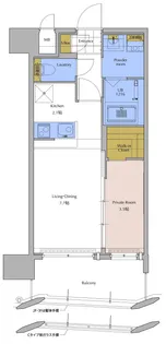 ネストピア東比恵駅前【5階】の間取り