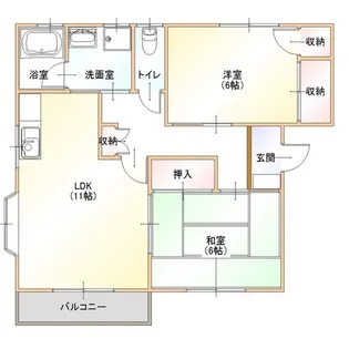 グレースB棟【2階】の間取り