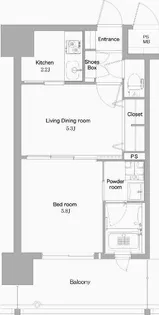 エンクレストNEO博多駅南【7階】の間取り