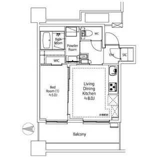 白金ザ・スカイ EAST【12階】の間取り