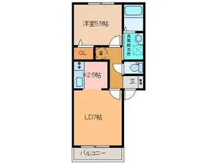 グランドールGI GII【3階】の間取り
