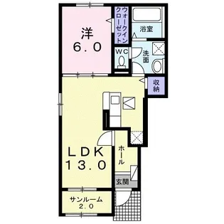 ソレイユ A【1階】の間取り