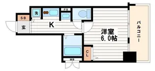 プレサンス心斎橋モデルノ【9階】の間取り