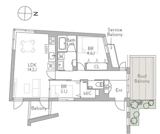 GranDuo千歳船橋7【3階】の間取り