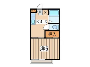 ドミ-ル・コバヤシ【2階】の間取り