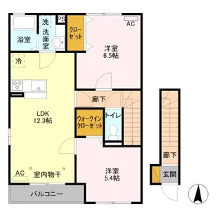 メゾンドボヌール【2階】の間取り