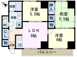 ライオンズマンション新小岩第3【2階】の間取り