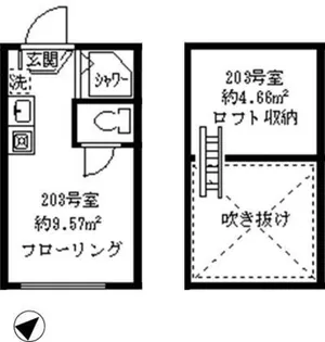 プルミエール野方【2階】の間取り