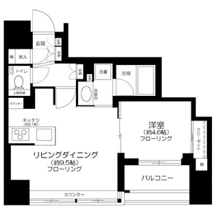 THEパームス日本橋小伝馬町ヴィサージュ【10階】の間取り