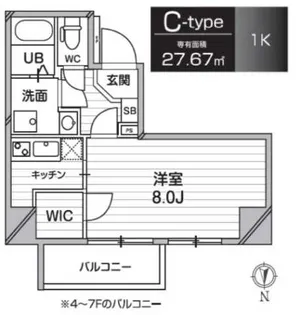 レピュア錦糸町【6階】の間取り