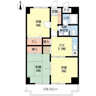 エクセレント・ヴィラ【5階】の間取り