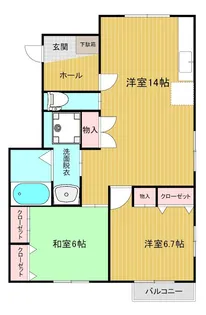 フレグランス河渡【2階】の間取り