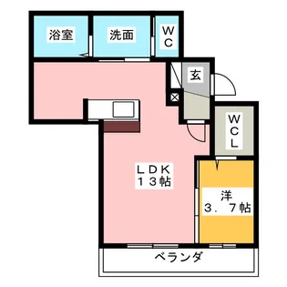 レフィシア【1階】の間取り